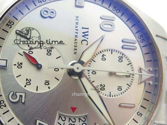 MIROTIME 0315 Pilot Chrono SS IW387809 ZF 1:1 Best Edition Silver Dial On SS Bracelet A Trendsetting 7327